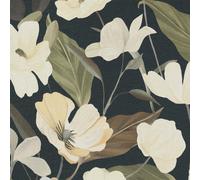 Erismann Wallpaper Fairy Blossom 10508-15 - Non-woven Floral - Black