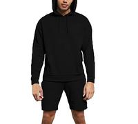 FAIRY BOUTIQUE Adults String Zipper Back Pocket Shorts Set Mens Long Sleeve Adjustable String Hoodie Tracksuit