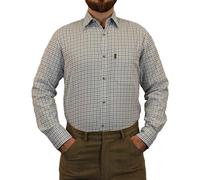 FAIRY BOUTIQUE Adults Tattersall One Chest Pocket Adjustable Cuff Shirt Mens Long Sleeve Collared Check Shirt Blue