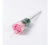 FAIRY BOUTIQUE Artificial Flowers Roses - Premium Long Stem Fake Flowers for Vase, Graves & Wedding Bouquet - Realistic Faux Rose for Indoor Home or Romantic Valentine’s Gift - Baby Pink, 1 Piece