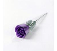 FAIRY BOUTIQUE Artificial Flowers Roses - Premium Long Stem Fake Flowers for Vase, Graves & Wedding Bouquet - Realistic Faux Rose for Indoor Home, Romantic Valentine’s Gift - Purple, 1 Piece