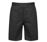 FAIRY BOUTIQUE® Boys Pull Up School Uniform Shorts Kids Half Elastic Waist Summer Pull On Short (Grey, 7-8 Years)