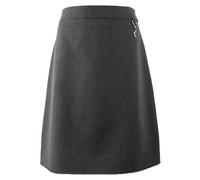 FAIRY BOUTIQUE Girls Elasticated Back School Uniform Skirt Front Invisible Pocket Plain School Skirt with Heart Attachement (Grey 13 Years)