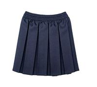 FAIRY BOUTIQUE Girls Elasticated Waist School Uniform Skirt Kids All Round Box Pleated Casual Wear Skirt Navy
