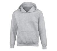 FAIRY BOUTIQUE® Kids Unisex Plain Fleece Pullover Hoodie - Boys Girls Hooded Top Sweatshirt With Kangaroo Pocket (Grey, 13 Years)