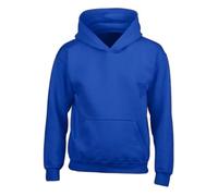 FAIRY BOUTIQUE® Kids Unisex Plain Fleece Pullover Hoodie - Boys Girls Hooded Top Sweatshirt With Kangaroo Pocket (Royal Blue, 9-10 Years)