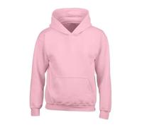 FAIRY BOUTIQUE® Kids Unisex Plain Fleece Pullover Hoodie - Boys Girls Hooded Top Sweatshirt With Kangaroo Pocket (Pink, 13 Years)