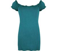 FAIRY BOUTIQUE Ladies Off Shoulder Gathered T Shirt Tops Womens Gypsy Boho Ruched Elasticated Stretch Top Teal
