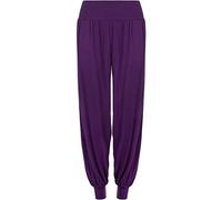 FAIRY BOUTIQUE Ladies Plus Size Harem Trousers Full Length Stretch Casual Pants Girls Baggy Trousers for Yoga Summer Beach (Purple UK 24-26 Womens)