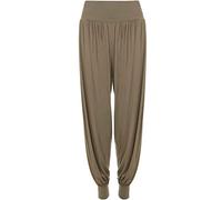 FAIRY BOUTIQUE Ladies Plus Size Harem Trousers Full Length Stretch Casual Pants Girls Baggy Trousers for Yoga Summer Beach (Mocha UK 24-26 Womens)
