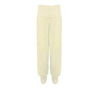 FAIRY BOUTIQUE Ladies Plus Size Harem Trousers Full Length Stretch Casual Pants Girls Baggy Trousers for Yoga Summer Beach (Cream UK 24-26 Womens)