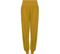 FAIRY BOUTIQUE Ladies Plus Size Harem Trousers Full Length Stretch Casual Pants Girls Baggy Trousers for Yoga Summer Beach (Mustard UK 20-22 Womens)