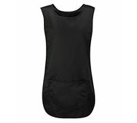 FAIRY BOUTIQUE Ladies Sleeveless Plain Pocket Apron Womens Cleaning Vest Top Catering Work Wear Tabard (Black 3XLarge)