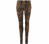 FAIRY BOUTIQUE Leggings for Women Soft Elastic Full Length Leggings, Plus Size Workout Gym Yoga Stretchy Pants(Brown Leopard UK 12-14)