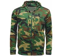FAIRY BOUTIQUE Mens Camouflage Long Sleeve Full Zip Closer Hoody Sweatshirt Top Boys Inner Fleece 2 Side Pockets Ribbed Cuffs And Hem Hoodie Jacket