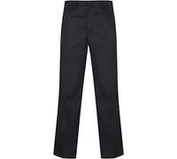 FAIRY BOUTIQUE Mens Elasticated Waist Rugbi Trousers Adults Full Length Smart Pockets with Button Casual Pants (Navy Length 31 / Waist 46)