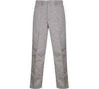 FAIRY BOUTIQUE Mens Elasticated Waist Rugbi Trousers Adults Full Length Smart Pockets with Button Casual Pants (Grey Length 29 / Waist 36)