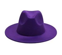 FAIRY BOUTIQUE Mens Fedora Accessories Felt Trilby Classic Hat Adult Casual Roaring Adjustable Ribbon and SoMS Hats Pack of 2 Purple