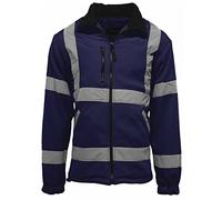 FAIRY BOUTIQUE Mens Hi Visibility Fully Lined Work Wear Fleece Jacket Adults High Vis Zip Up Pocket Coats