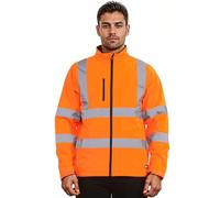 FAIRY BOUTIQUE Mens Hi Visibility Fully Lined Work Wear Fleece Jacket Adults High Vis Zip Up Pocket Coats