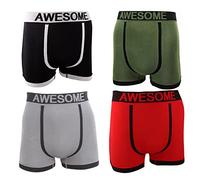 FAIRY BOUTIQUE Mens Seamless Awesome Boxer Shorts Adults Elasticated Waist Stretchy Soft Mens Underwear (Packs Of 12)