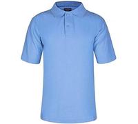 FAIRY BOUTIQUE Mens Short Sleeve Collared Neck Polo Shirts Girls Boys Pullover Uniform Casual Size Plain T Shirts Sky Blue
