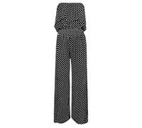FAIRY BOUTIQUE UK: Ladies Off Shoulder Frill Bandeau Playsuit Co Ord Set Womens Wide Leg Polka Dot Palazzo Jumpsuit
