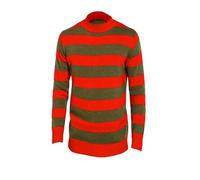 FAIRY BOUTIQUE Unisex Adults Long Sleeve Halloween red and Green Striped Jumper Kids Crew Neck Pullover Sweater Top