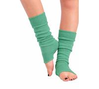 FAIRY BOUTIQUE Women’s 80s fancy Knitted Leg Warmers - Long Ribbed Stretch Ankle & Boot Warmers for Ladies - Winter, Dance, Ballet, Yoga, Stirrup Style, 80s Fancy Dress Accessories, (Jade Green)