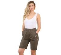 FAIRY BOUTIQUE® Womens Cherry Berry Shorts, Ladies Plain 1/2 Length Stretch Fit Pull On Elasticated Waist Summer hot Pants Short (Mocha, 12)