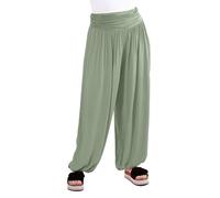 FAIRY BOUTIQUE Womens Italian Paisley Print Ali Baba Harem Baggy Trouser Ladies Lagenlook Casual Summer Wear Pleated Pants Khaki