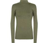 FAIRY BOUTIQUE Womens Long Sleeve Turtle Polo Neck Stretch Jumper Ladies Plain Winter Lightweight Top Jumper (Khaki UK 20-22)