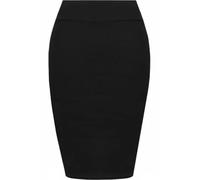 FAIRY BOUTIQUE Womens Plain High Waist Pencil Skirt Ladies Knee Length Stretch Bodycon Pencil Midi Skirt Black