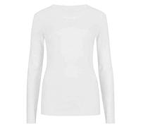 FAIRY BOUTIQUE Womens Plain Long Sleeve Stretchy T Shirt Kids Round Scoop Neck Casual Wear Top (White UK 16-18)