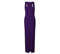 FAIRY BOUTIQUE Womens Plain Muscle Racer Back Maxi Dress Ladies Scoop Neck Sleeveless Bodycon Long Maxi Dress Purple