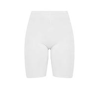 FAIRY BOUTIQUE Womens Plain Printed Gym Fitness Running Shorts Ladies Stretchy Dancing Cycling Shorts White