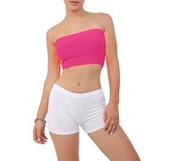 FAIRY BOUTIQUE Womens Plain Seamless Strapless Bandeau Bralette Bra Ladies Non-Padded Stretchy Boobtube Top Bra Pink