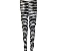 FAIRY BOUTIQUE Womens Plain Stretchy Leggings Ladies Full Length Printed Skinny Pants Elasticated Waist Trousers (Dog Tooth L-X Large UK 16-18)