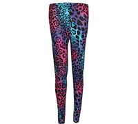 FAIRY BOUTIQUE Womens Plain Stretchy Leggings Ladies Full Length Printed Skinny Pants Elasticated Waist Trousers (Multi Leopard 2X Large UK 20-22)