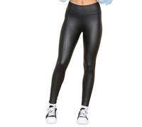 FAIRY BOUTIQUE Womens PU Fleece Line High Waist Leather Legging Ladies Full Length Stretchy Elasticated Waist SoMS Trouser Slim Tights Black