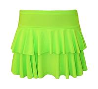 FAIRY BOUTIQUE Womens Sexy Plain Frill RARA 2 Layers Skirt Ladies Plain Casual Hen Night Party Wear Mini Skirt Green