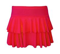 FAIRY BOUTIQUE Womens Sexy Plain Frill RARA 2 Layers Skirt Ladies Plain Casual Hen Night Party Wear Mini Skirt Red