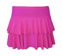FAIRY BOUTIQUE Womens Sexy Plain Frill RARA 2 Layers Skirt Ladies Plain Casual Hen Night Party Wear Mini Skirt Hot Pink