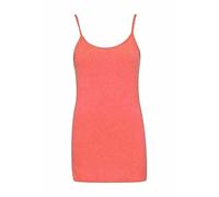 FAIRY BOUTIQUE Womens Sleeveless Plain Stretch Long Strappy T-Shirt Ladies Scoop Neckline Camisole Vest Tank Top Coral