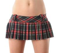 FAIRY BOUTIQUE Womens Tartan Check Pleated Mini Kilt Skirt Ladies Scottish 12 Inches Short Club Party Wear Skirt Dark Green