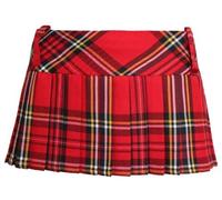 FAIRY BOUTIQUE Womens Tartan Check Pleated Mini Kilt Skirt Ladies Scottish 12 Inches Short Club Party Wear Skirt