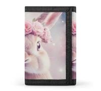 Fairy Bunny Animal Trifold Wallet Cute Card Slots Holder Clutch Purse Wallets for Men Women