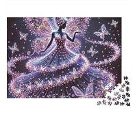 Fairy Butterfly Magic Jigsaw Puzzle Cat 1000 Pieces Extra-thick Cardboard Eco-friendly for Couples Logic Gift 52x38cm/1000pcs