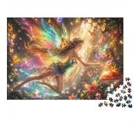 Fairy Butterfly Mushroom 1000pcs Mini Puzzle For Adults Challenging | 38x26cm Cardboard Living Room Decor Durable Structure Birthday Gift Stress Relief