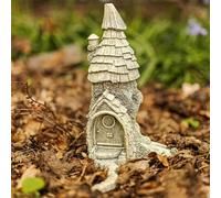 Fairy Castle Garden Ornament Distressed White Stone Effect